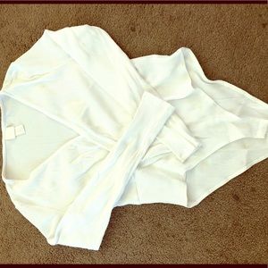 H&M deep V neck white bodysuit